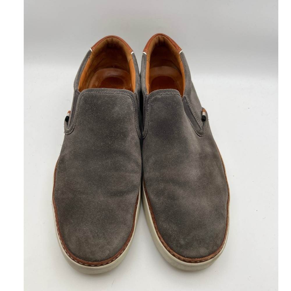 Allen Edmonds Alpha Gray Suede Slip On Sneakers Loafers Shoes Mens Size 11.5 D